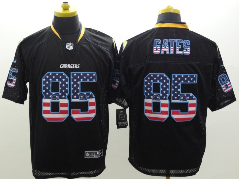 Men's Los Angeles Chargers Antonio Gates #85 Black Jersey
